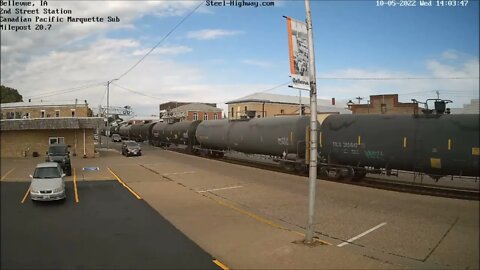 CSX 134 YN2 Leading SB Ethanol at Dubuque Junction and Bellevue, IA on October 5, 2022 #steelhighway