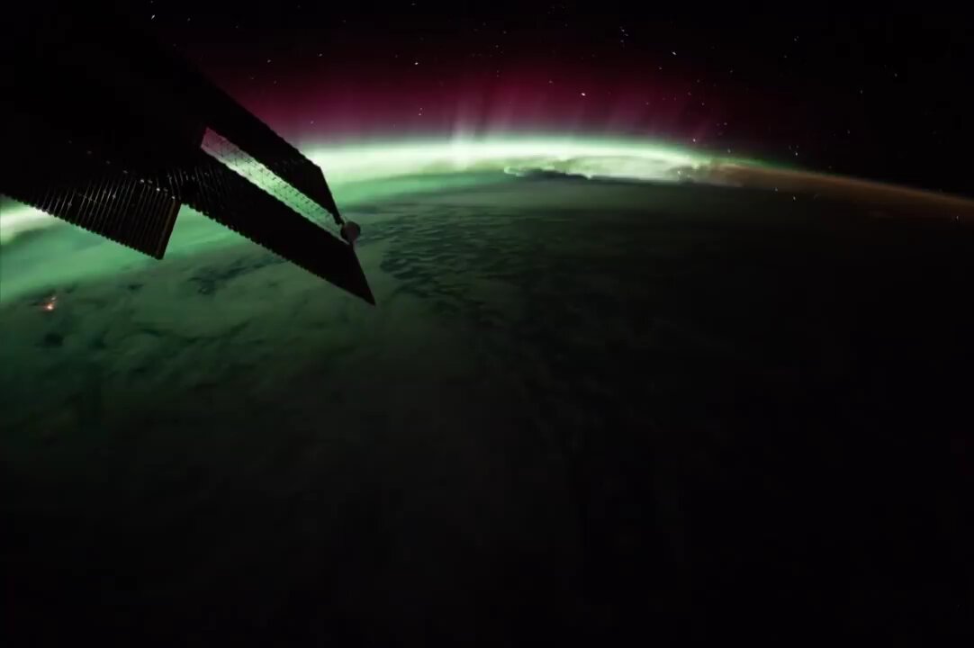 playing over the Earth at night