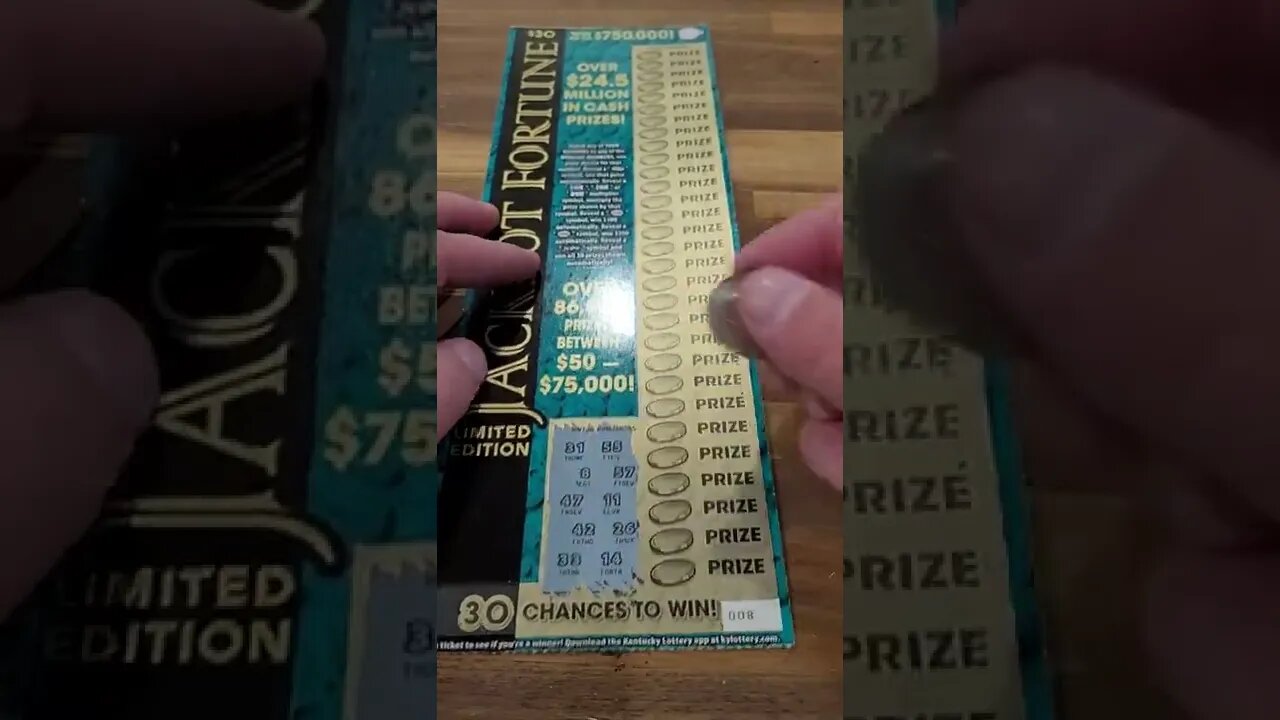 Winning Jackpot Fortune Lottery Ticket Scratch Offs!