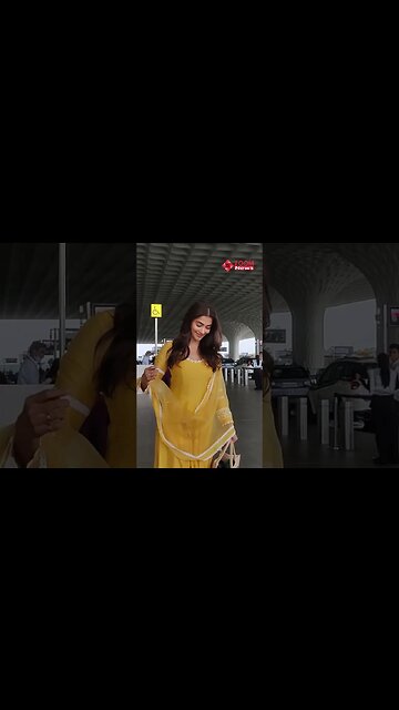 Pooja Hegde looks Absolutely gorgeous in Yellow 💛 Outfit 🤩🔥📸✈️