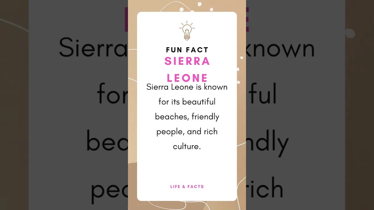 Fun Facts Sierra Leone