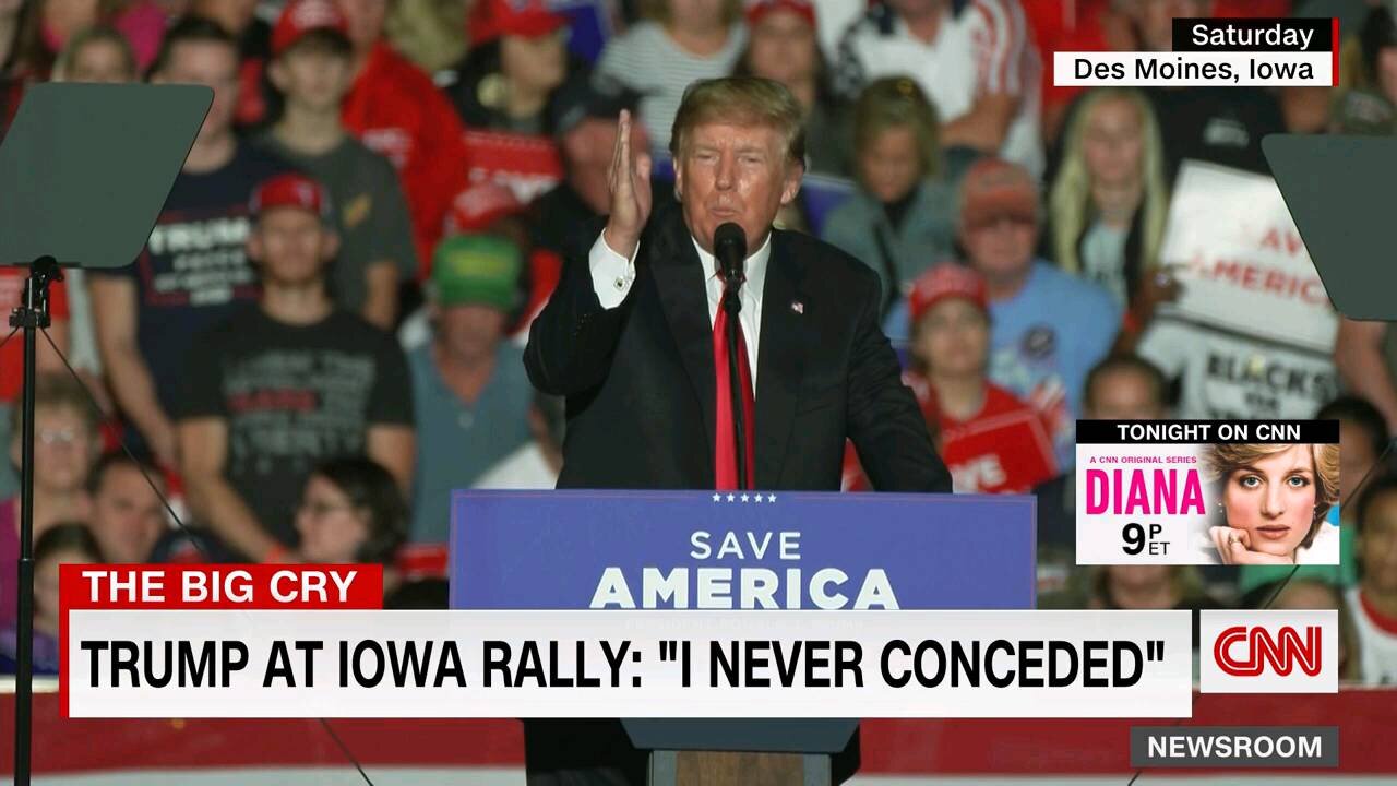 Trump about Mitch McConnell at Iowa rally