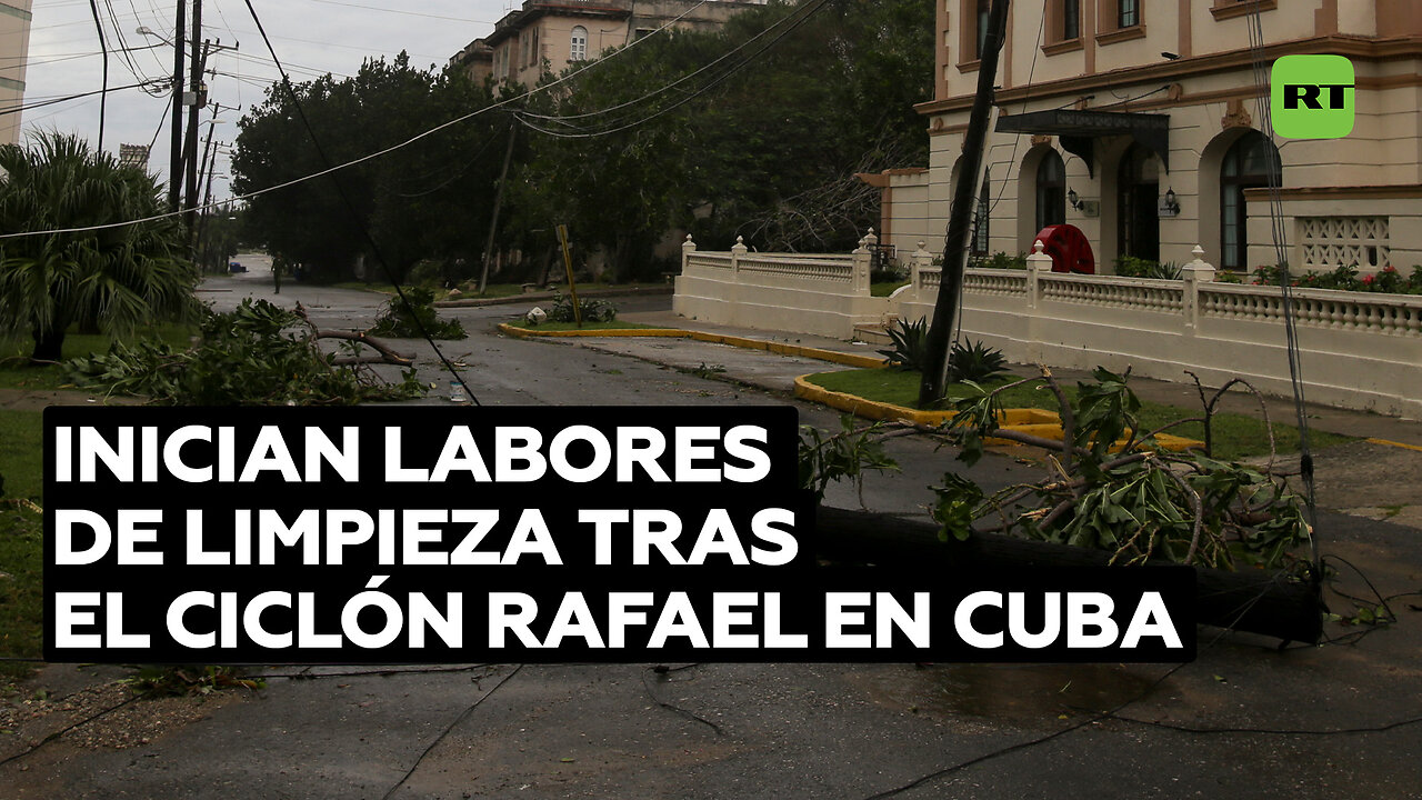 Limpieza y recuperación en Cuba tras el paso del ciclón Rafael