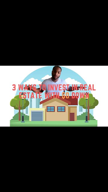 3 Ways to Invest in Real Estate With No Money Down Promo #shorts
