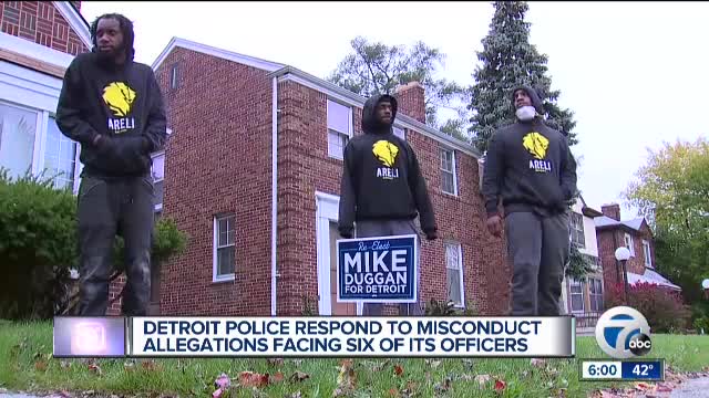 Detroit police respond to misconduct allegation facing six of its officers