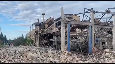 Result of missile strikes on the Darnytsky railcar repair plant in Kiev