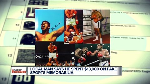 Local man says he spent $13,000 on fake sports memorabilia