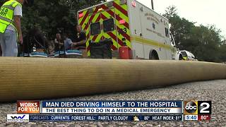 Man died driving himself to the hospital