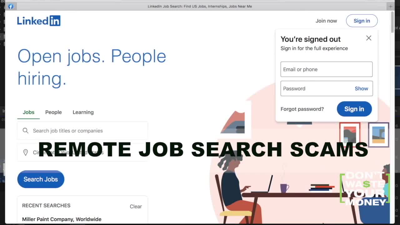 Remote Job Search Scam