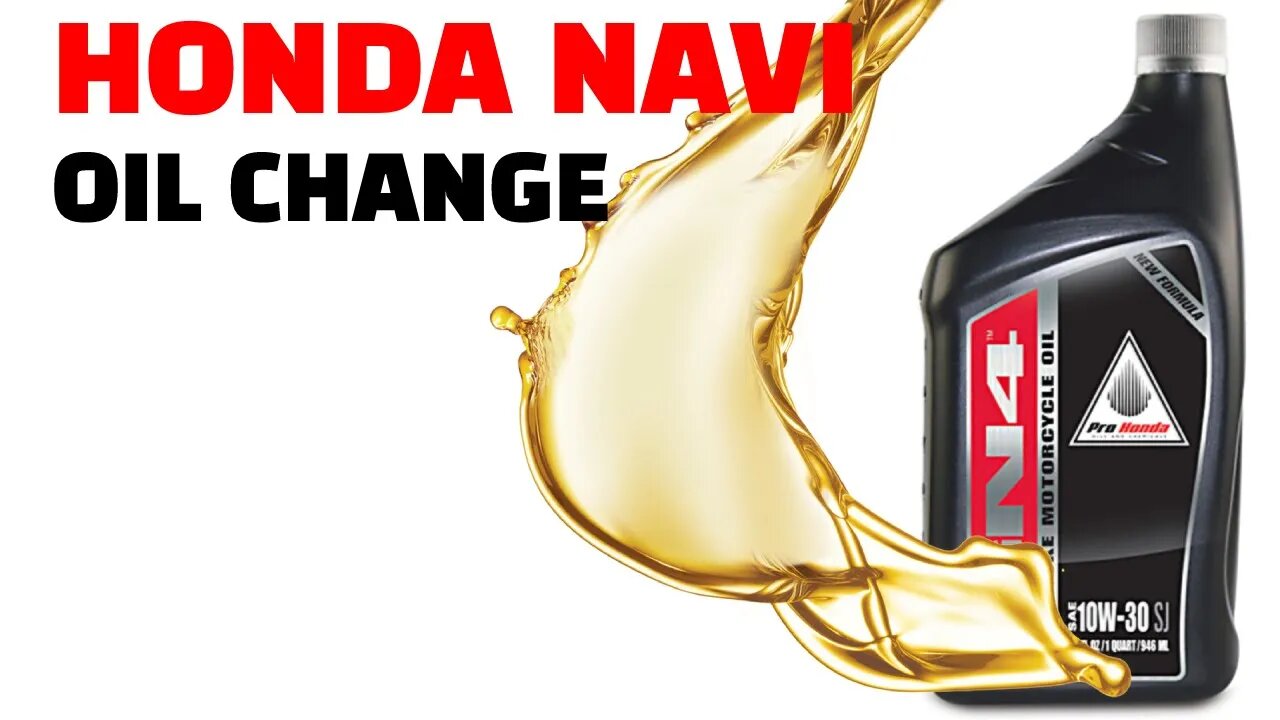 HONDA NAVI - Oil Change How To