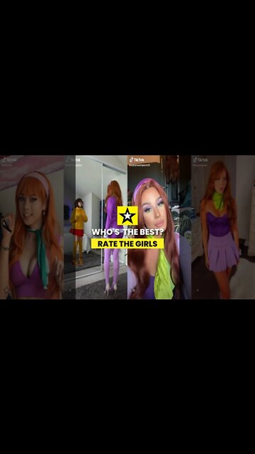 Rate the Girls: Best Daphne TikTok Cosplay Challenge #4 👻💜 (Scooby Doo) #shorts