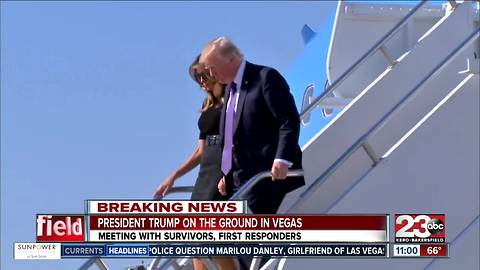 President Trump lands in Las Vegas