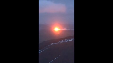 Start of a volcanic eruption caught on live camera