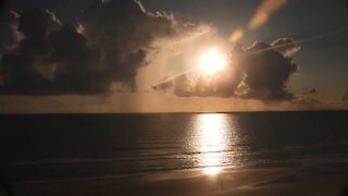 Ormond Beach Florida shore time lapse of the shore.