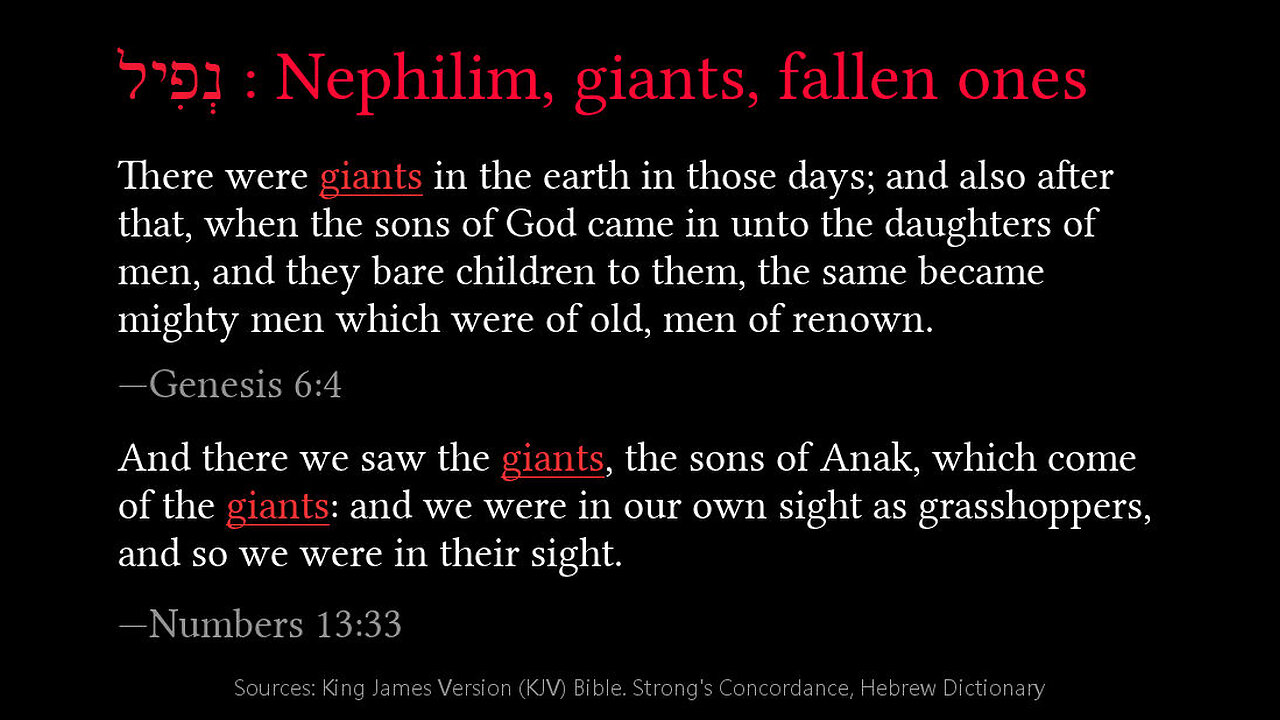 Enoch, the fallen angels, the Nephilim the women who bore the giants and their punishment.