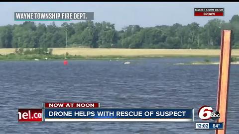 Drone helps with rescue of suspect
