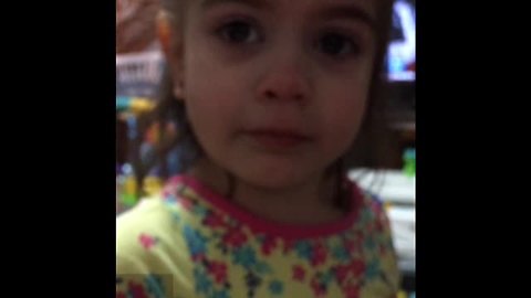 Little Girl Cries After Dad Forgets To Give Her A Hug And A Kiss