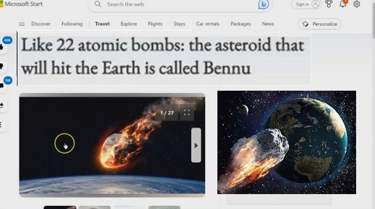 Like 22 Atomic Bombs Asteroid That Will Hit Earth Called 'Bennu'! The Phoenix! Antichrist! 911!