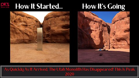 As Quickly As It Arrived, The Utah Monolith Has Disappeared! This Is Peak 2020