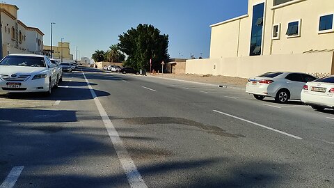 Abu Dhabi clean city road side view