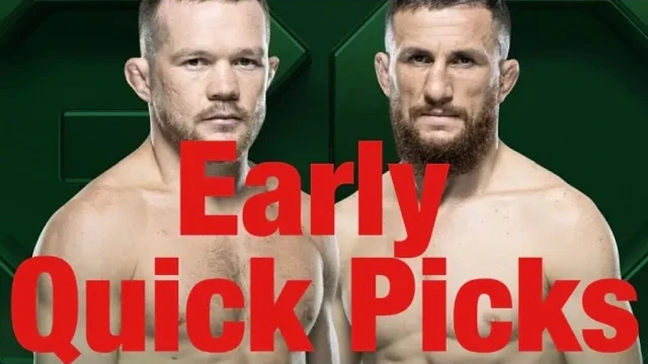 UFC Fight Night Yan Vs Dvalishvili Quick Pick Predictions (EARLY)