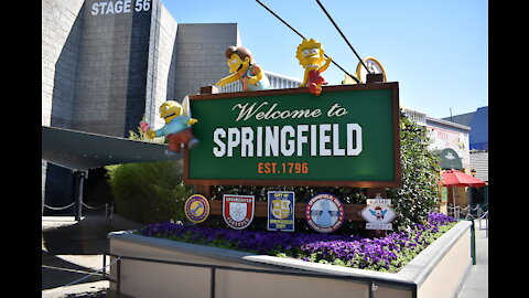 The Simpsons Ride full attraction HD low light POV Universal Studios Hollywood