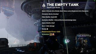 Destiny 2 Master Lost Sector: The Empty Tank on the Tangled Shore 8-4-21