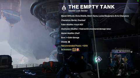 Destiny 2 Master Lost Sector: The Empty Tank on the Tangled Shore 8-4-21
