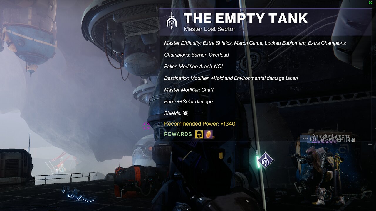 Destiny 2 Master Lost Sector: The Empty Tank on the Tangled Shore 8-4-21