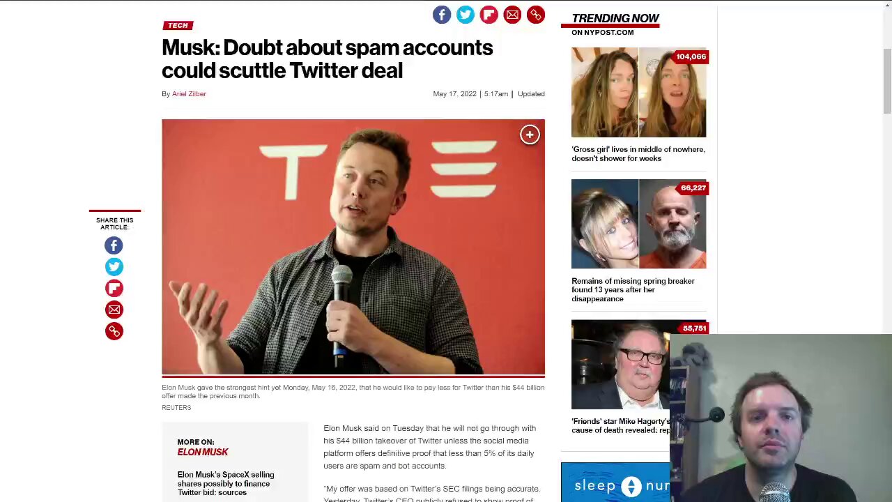 Elon Musk hangs Twitter deal on whether or not there are less than 5% bots