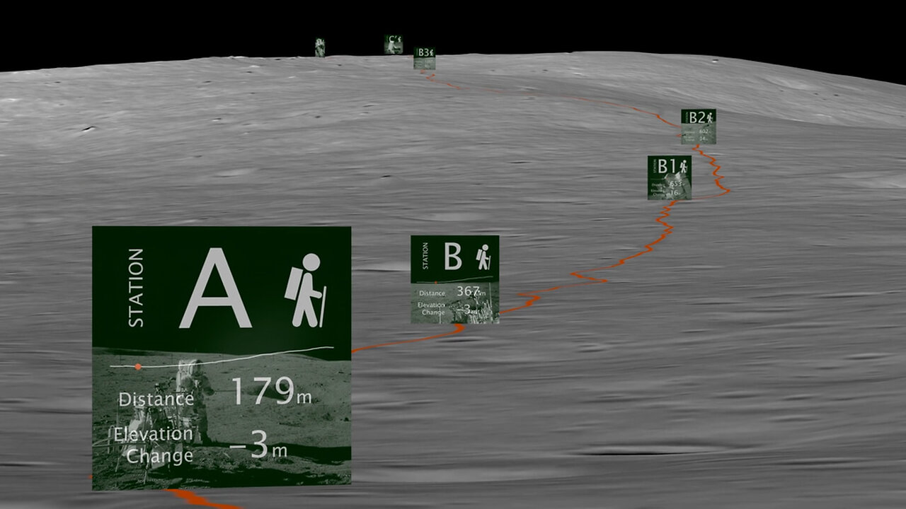 Apollo 14 Hike To Cone Crater