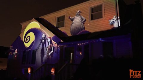 This is Halloween// The Nightmare Before Christmas Halloween House Projection Show