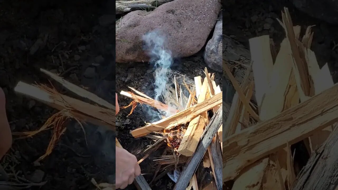 Fire starting Bushcraft style.