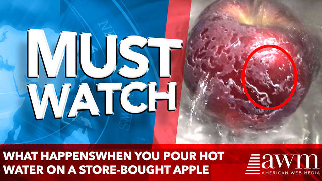When You Pour Hot Water on a Store-Bought Apple