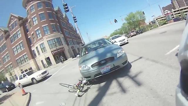 Bike collision on MLK in Clifton caught on camera