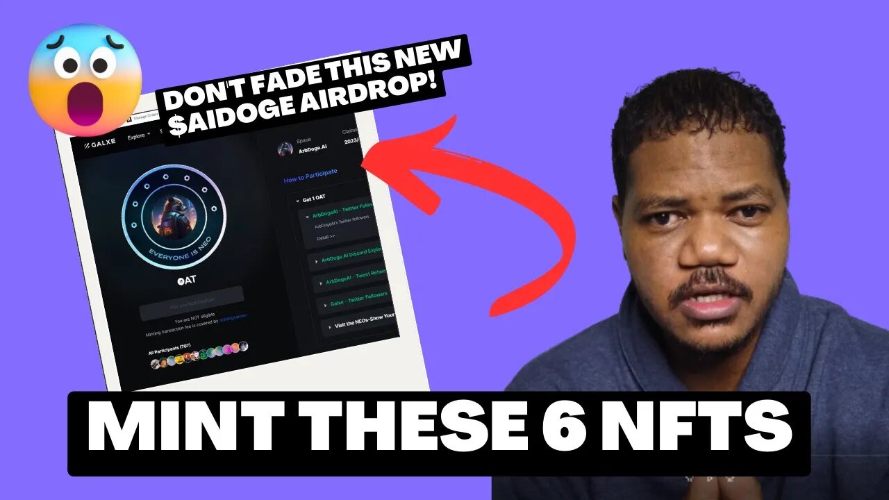 Want Another $AIDOGE Airdrop From Arbdoge? Let's Claim These 6 NFTs Before The Snapshot!