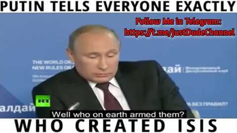 Putin Tells Everyone Exactly Who Created ISIS