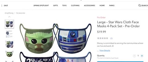 Disney sells and donates masks - donating profits