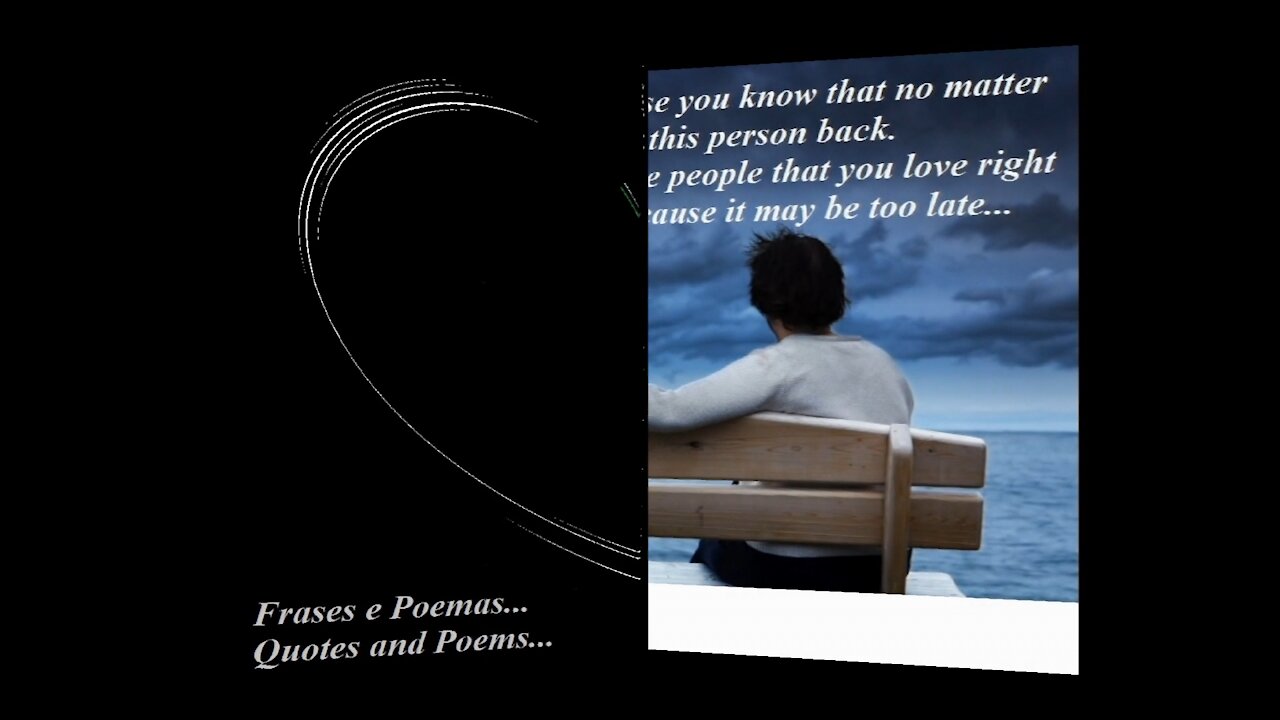 Losing someone hurts, enjoy with people you love... (Reflexion) [Quotes and Poems]