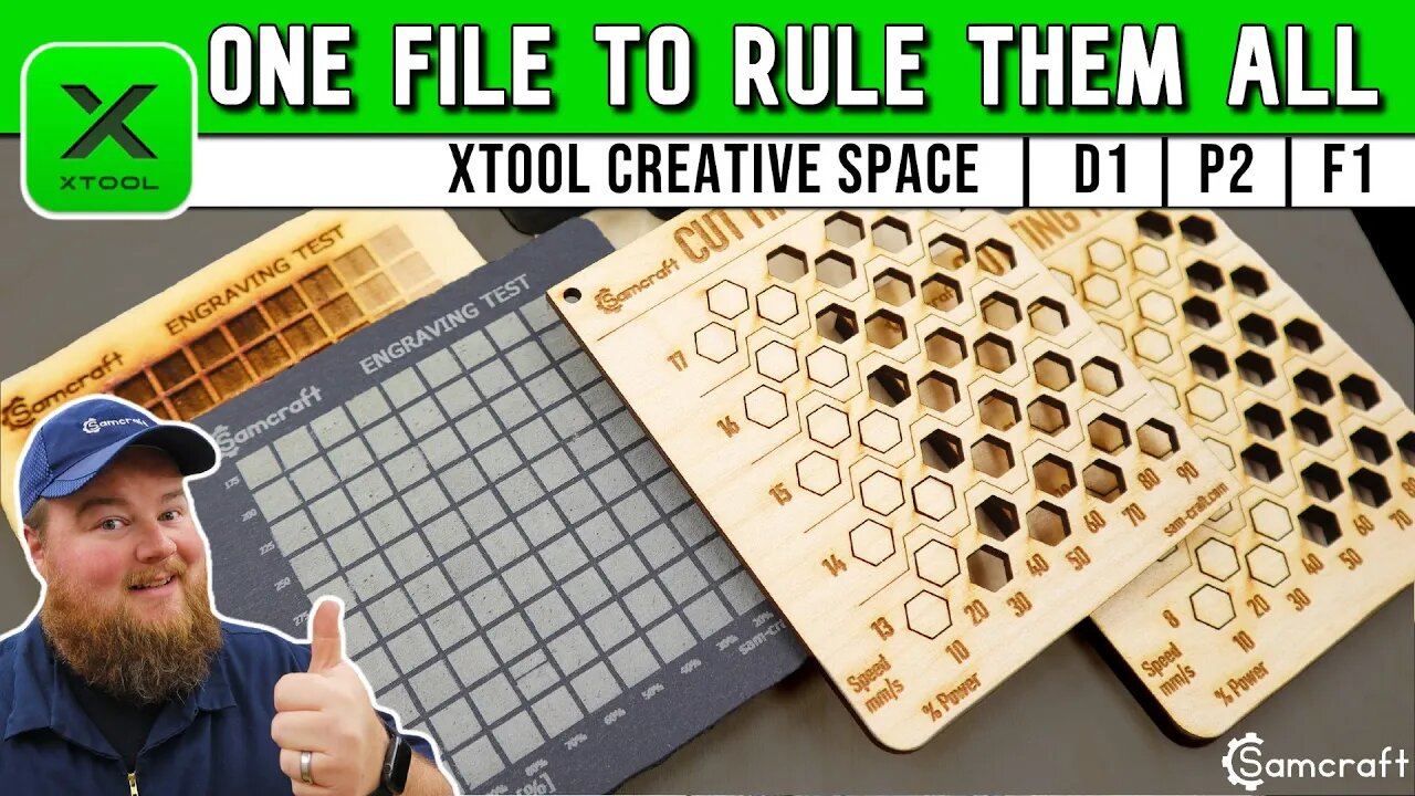 The ONLY Test File Your xTool will Need | xTool Creative Space | xTool P2 CO2 Laser Tests