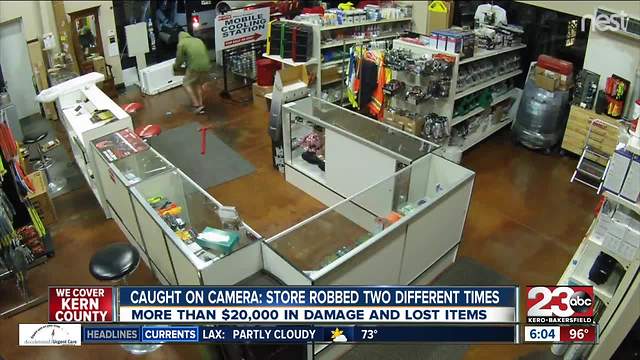 Caught on camera: store robbed two times
