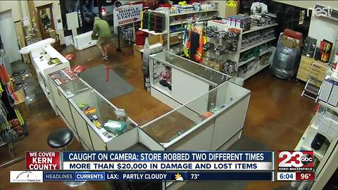 Caught on camera: store robbed two times