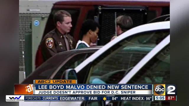 Maryland judge denies DC sniper Malvo's bid for new sentence