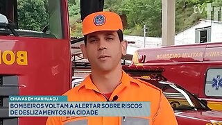 Chuvas em Manhuaçu: Bombeiros Voltam a Alertar sobre Riscos de Deslizamentos na Cidade.