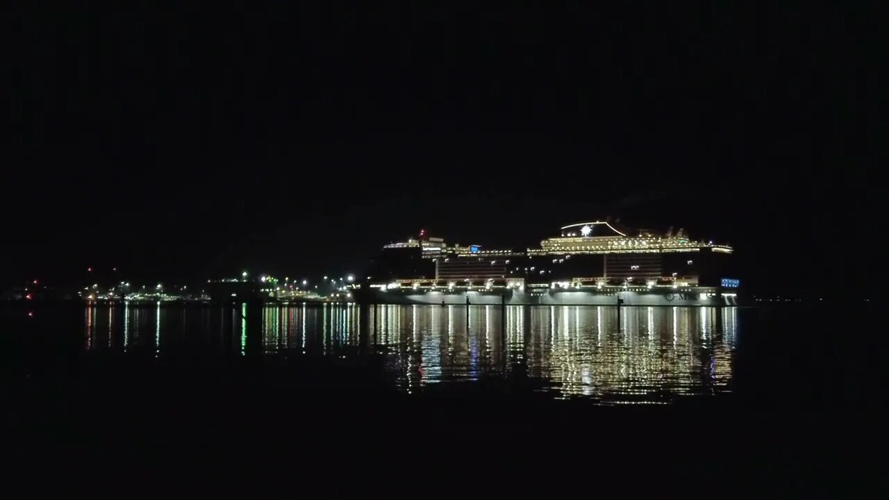 Five ships 16/10/2022 day of my Cruise aboard P&O Britannia, AIDA Sol Perla NCL Star & MSC Preziosa