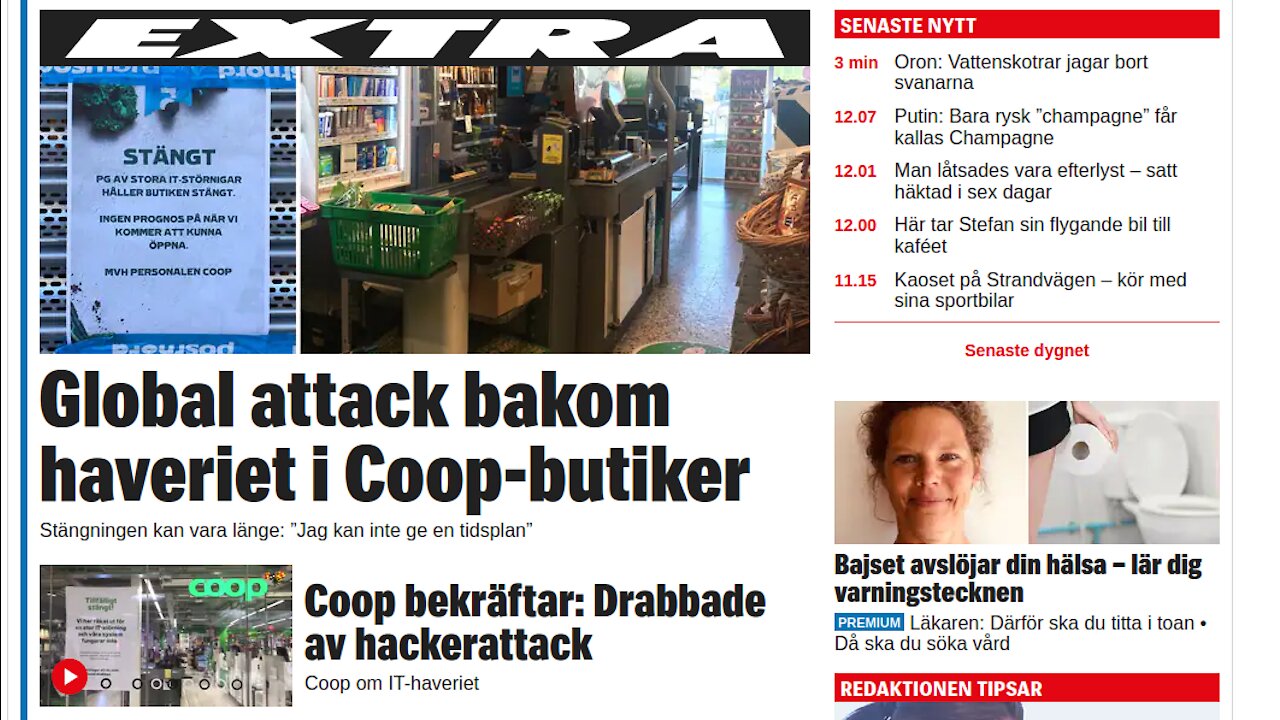 Sweden's food supply hacked. Unknown organizations dynamics. Bill Gates not smart? Covid cures