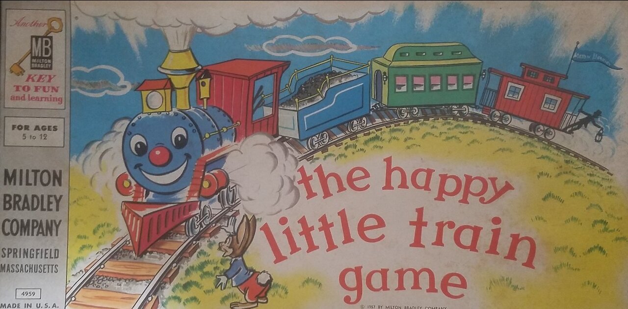 The Happy Little Train Game board game (1957, Milton Bradley) -- What's Inside