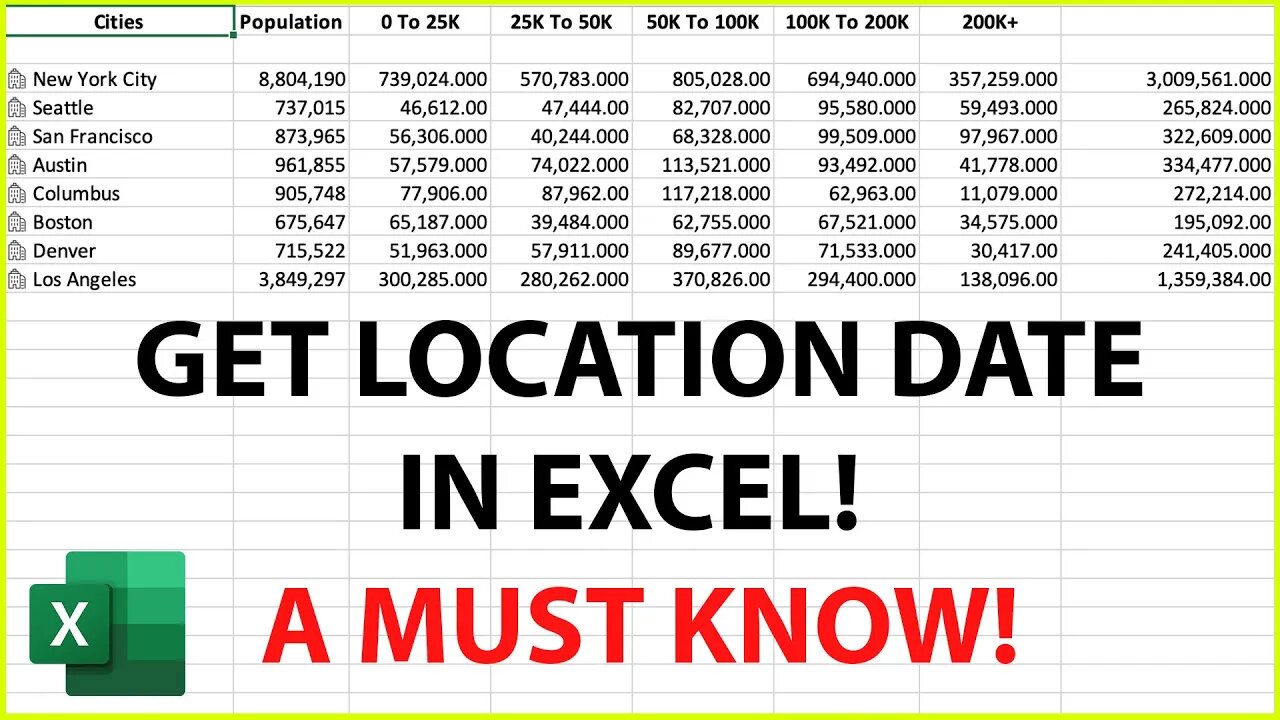 How To Get Location Information In Excel!