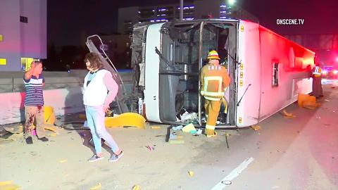 Casino bus crashes in Los Angeles