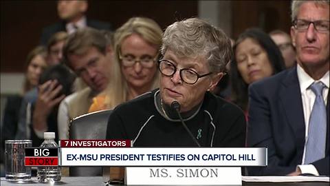 Ex-MSU president testifies on Capitol Hill
